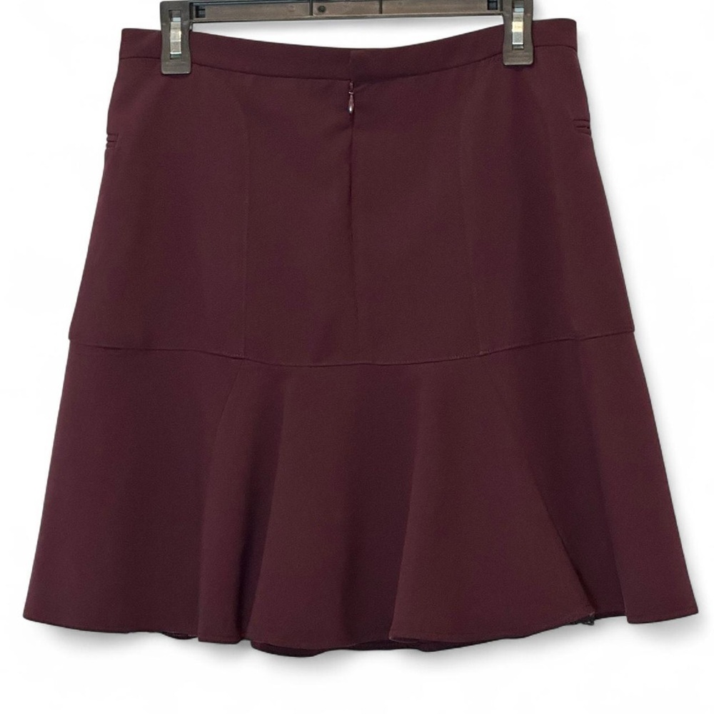 Women's Burgundy Flared Short Skirt Size 8 - Picture 3 of 4